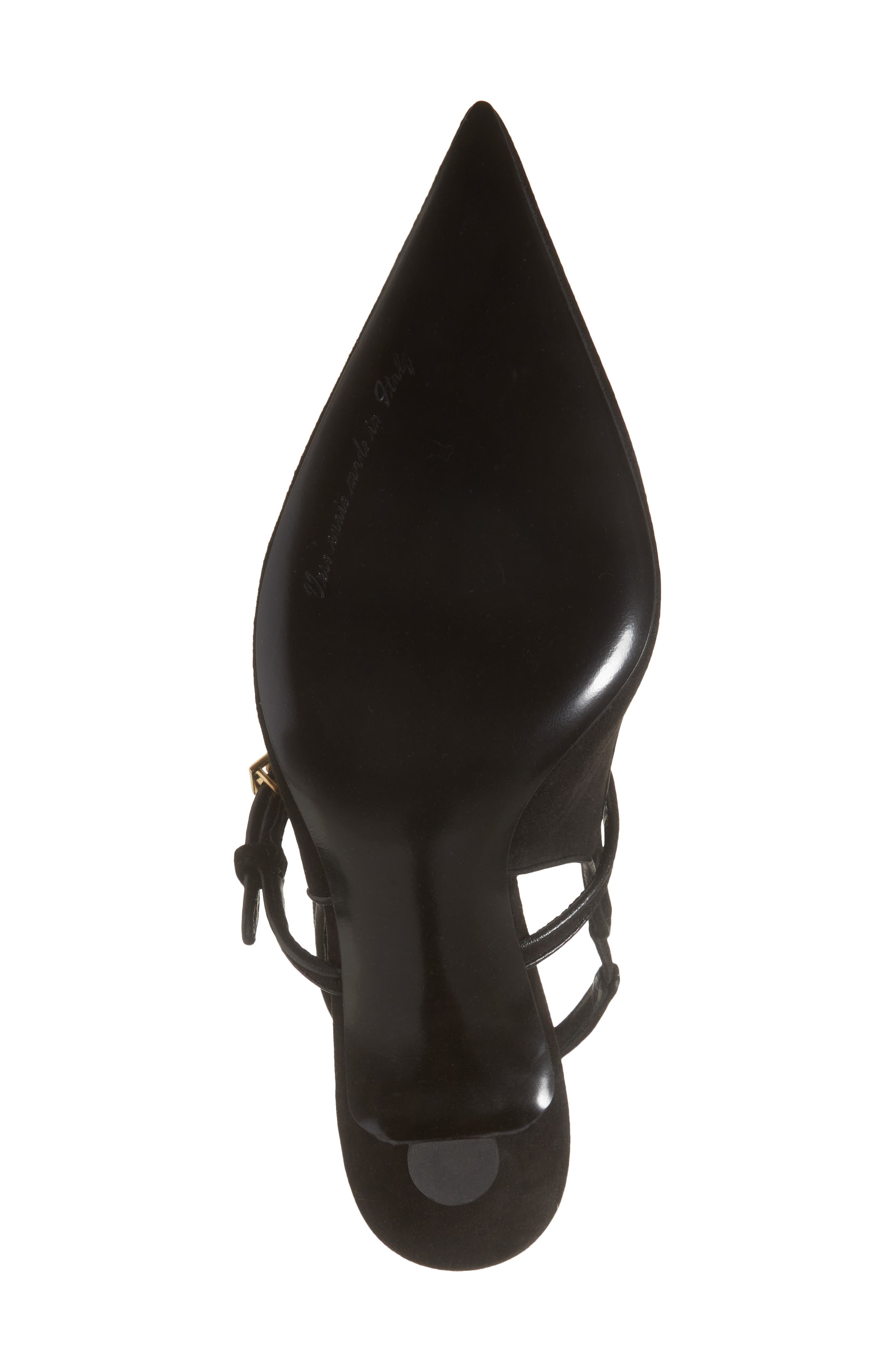 Dolce&Gabbana Pointed Toe Slingback Pump, Alternate, color, 8B956 Nero/ Nero