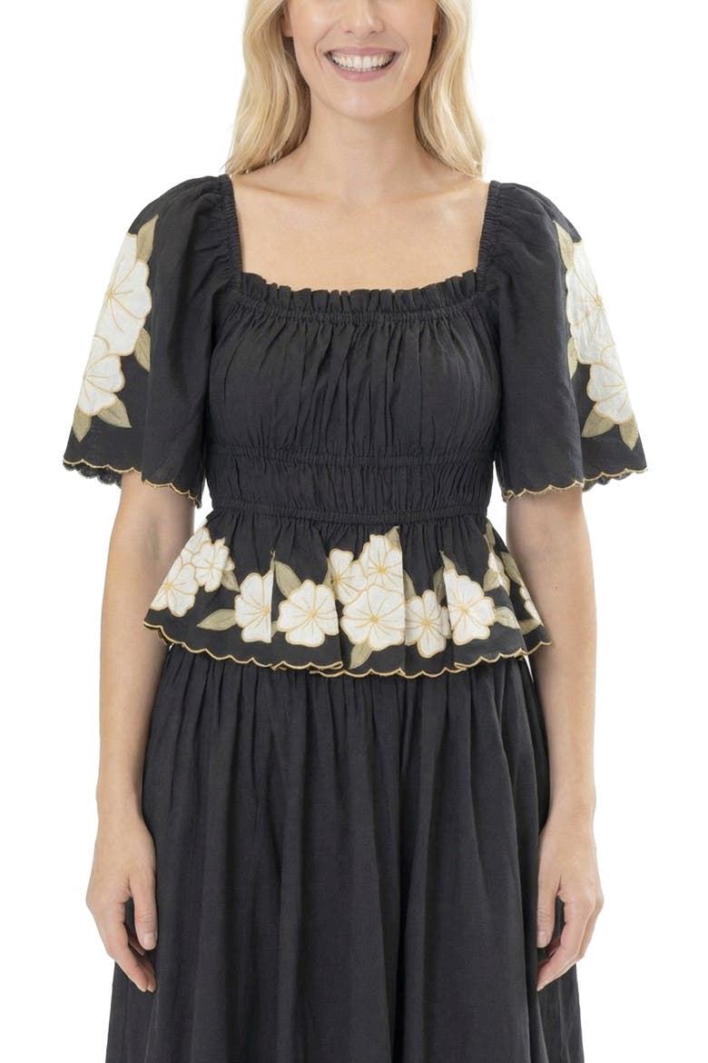 Gia Floral Top, Main, color, BLACK MULTI