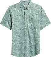 Tommy Bahama San Lucio Villa Evora IslandZone® Knit Short Sleeve Cotton Blend Button-Up Shirt
