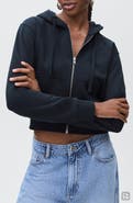 MANGO TEEN Shrunken Zip Hoodie