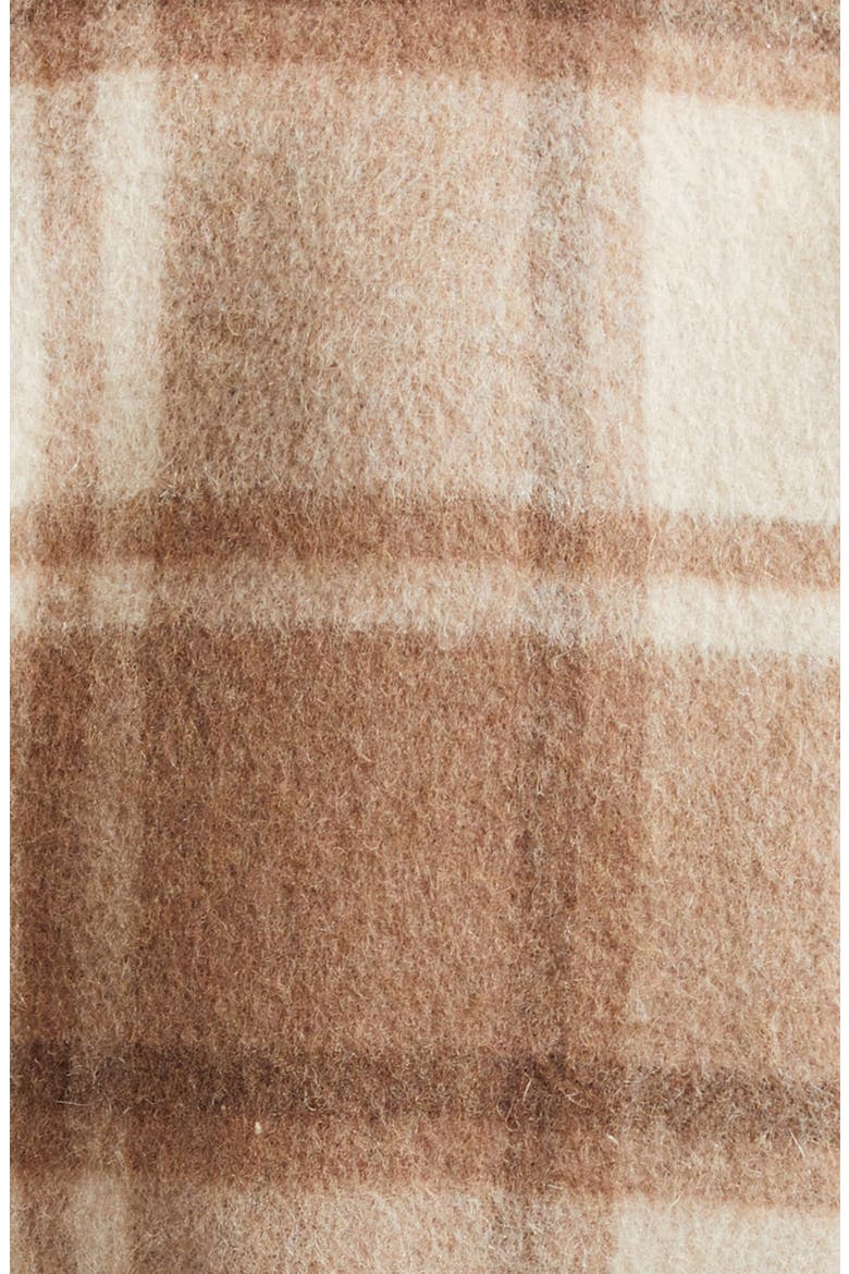 Plaid Wrap Coat, Alternate, color, NATURAL BEIGE MULTI