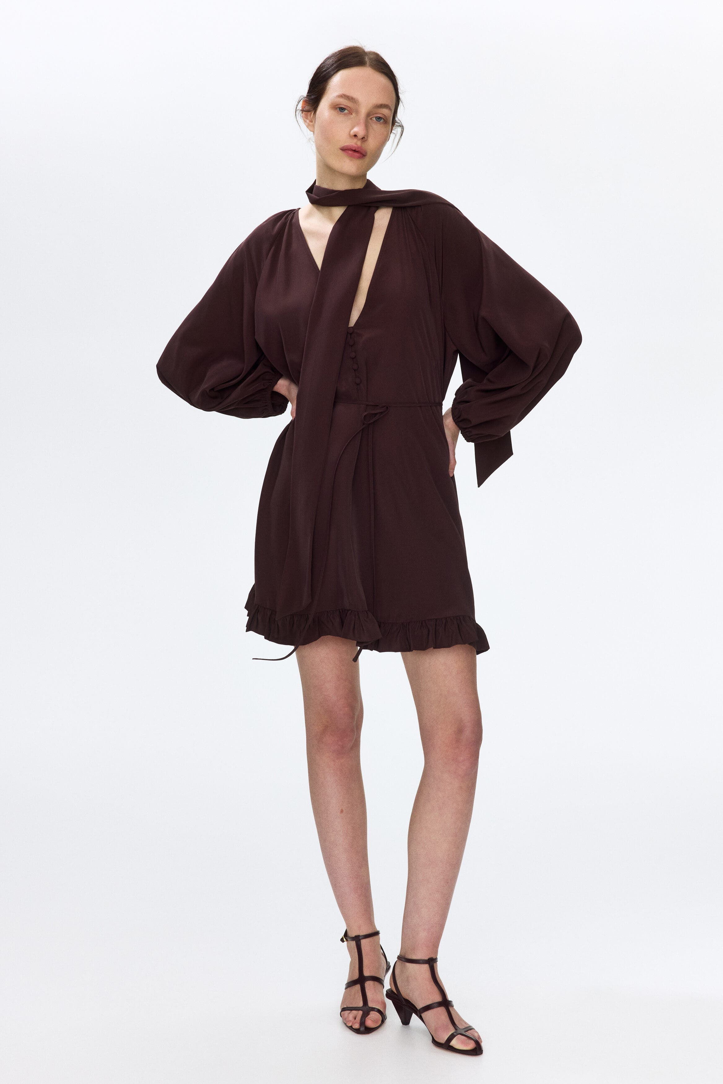 Scarf-detail Dress - image 2