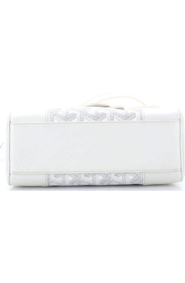 Pre-Owned Goyard Saigon Top Handle Bag Coated Canvas with Leather Mini, Alternate, color, White