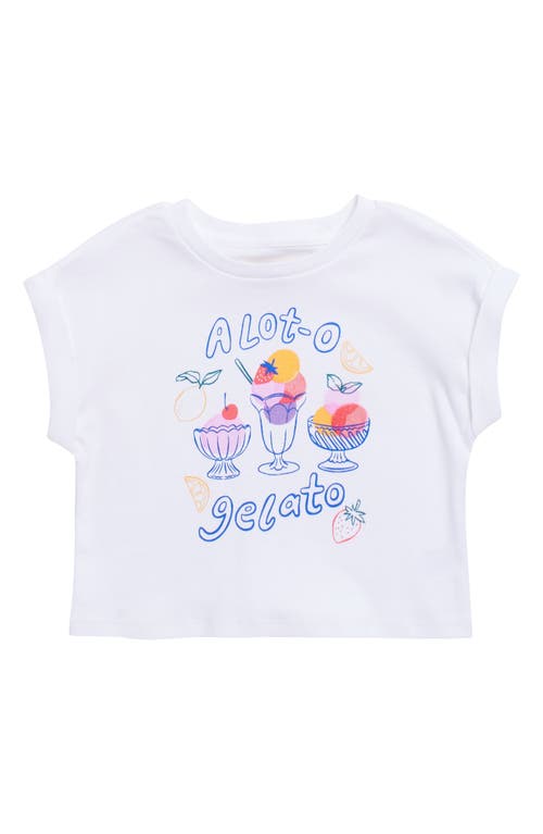 Tucker + Tate Kids' Print Cuff Sleeve Cotton Jersey T-shirt In White- Pink Gelato Graphic