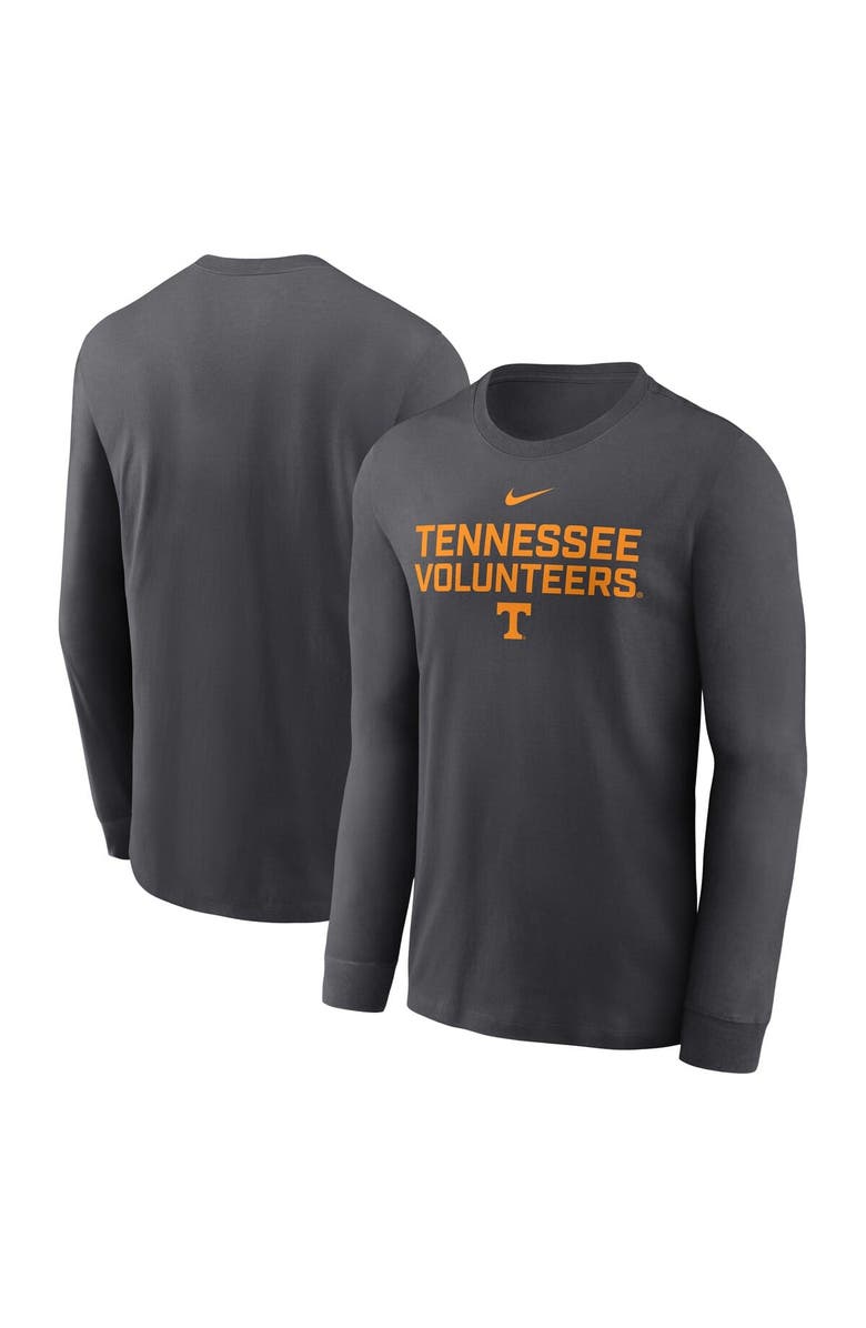 Nike Men's Nike Anthracite Tennessee Volunteers 2025 Sideline Performance Long Sleeve T-Shirt, Alternate, color, Anthracite