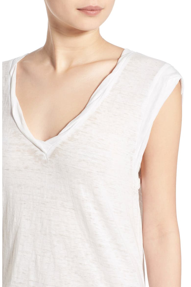 V-Neck Muscle Tee, Alternate, color, WHITE