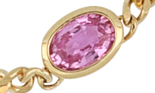 Bony Levy El Mar Diamond & Pink Sapphire Necklace In 18k Yellow Gold