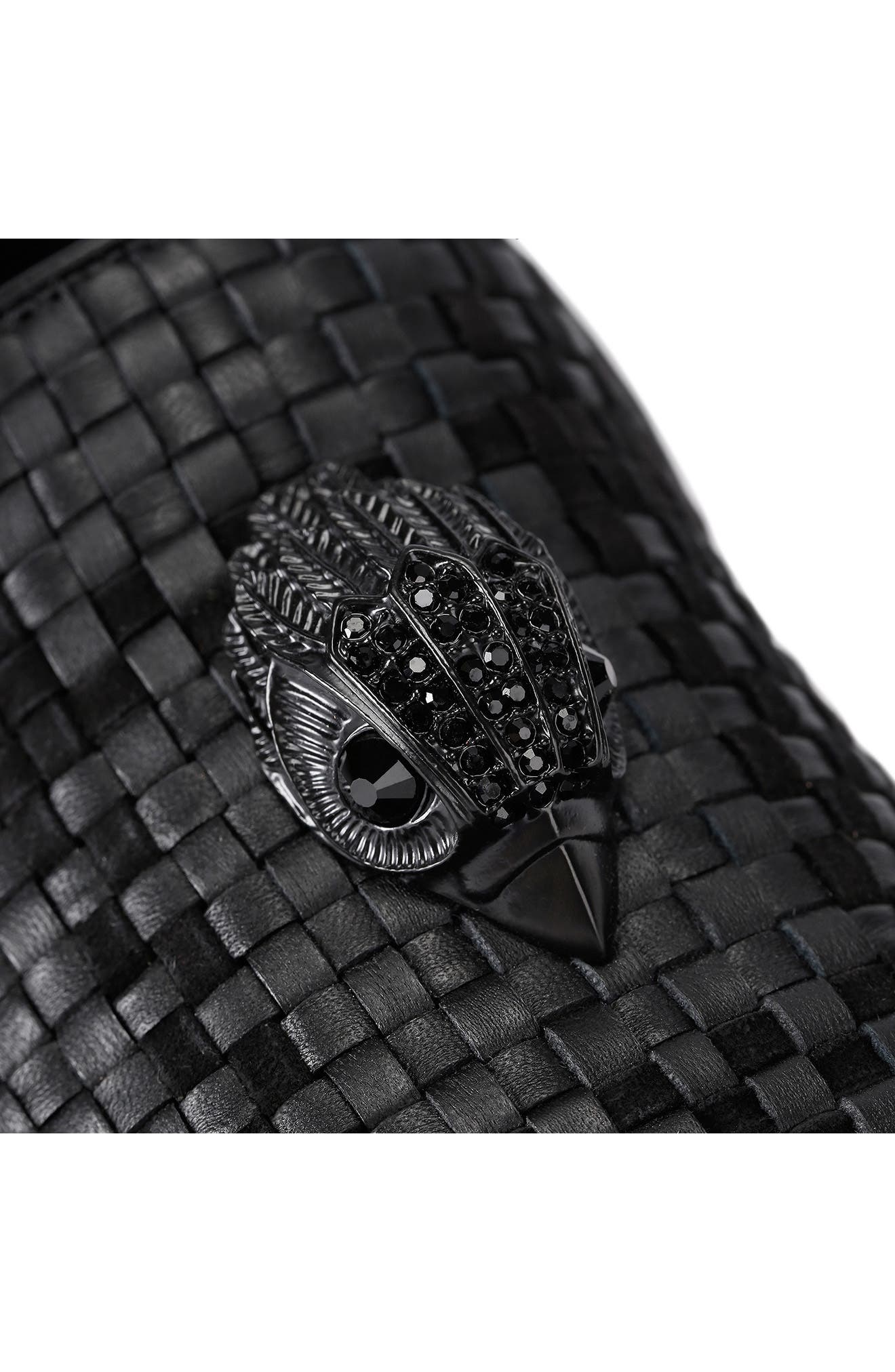 Kurt Geiger London Ace Woven Slip-On Loafer, Alternate, color, Charcoal