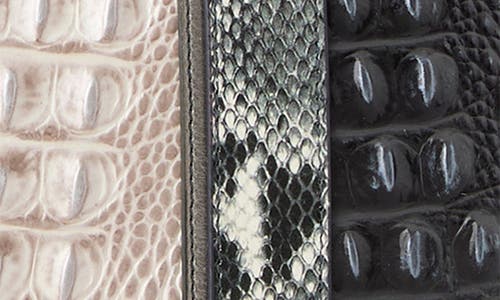 Brahmin Fallon Embossed Leather Shoulder Bag In Black