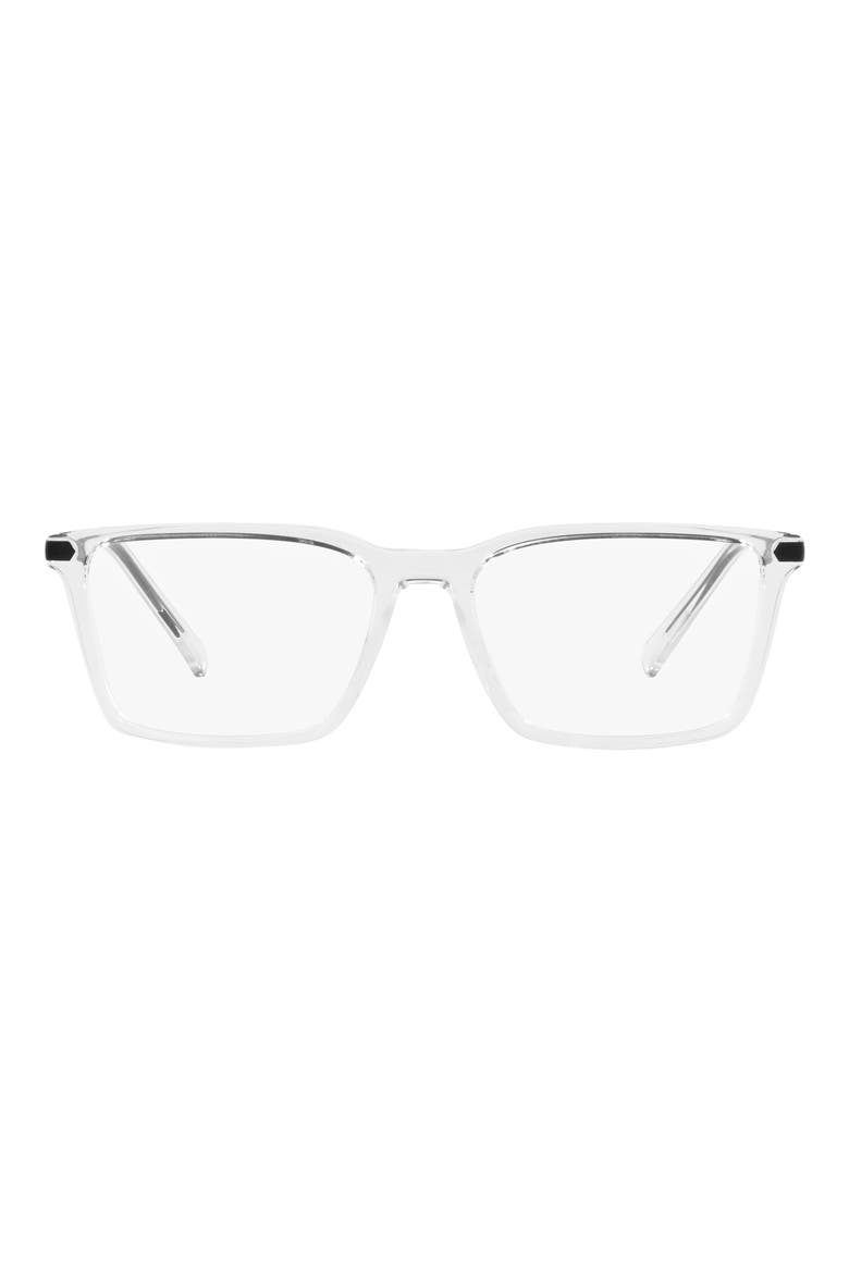54mm Rectangle optical glasses, Main, color, CLEAR