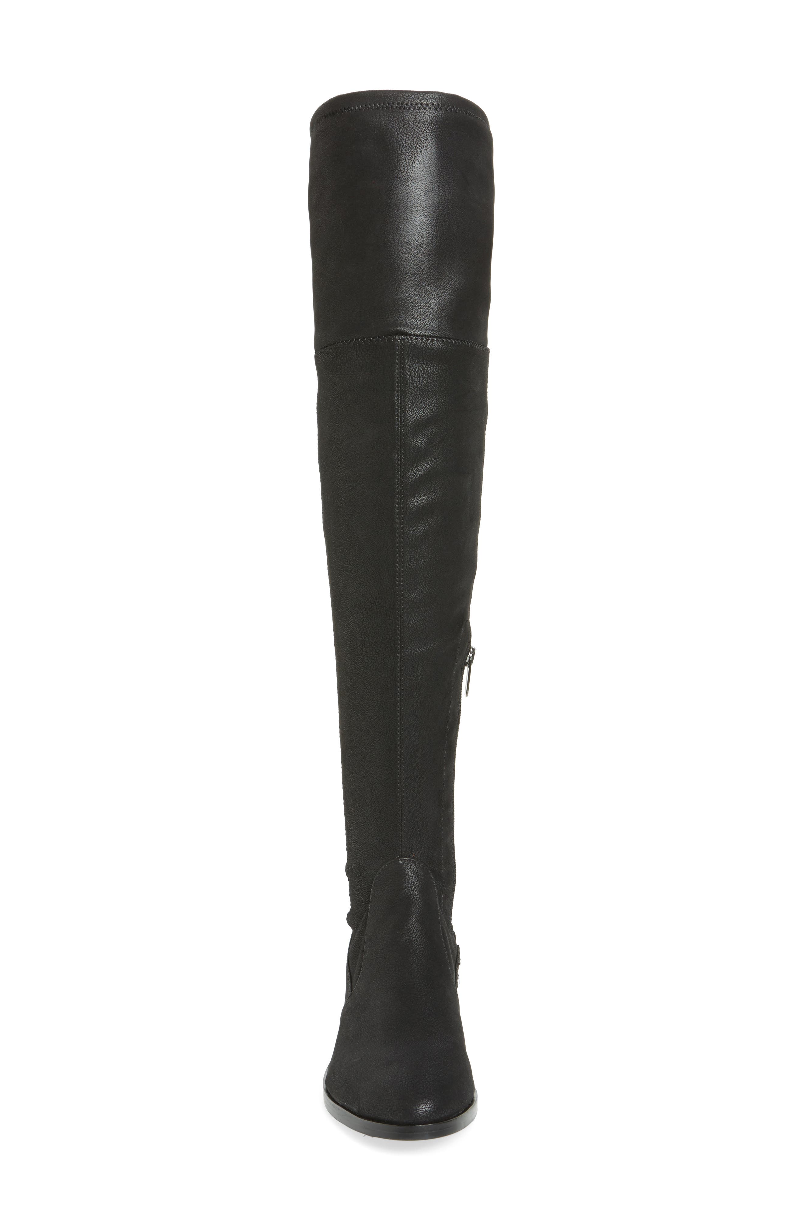 Crisintha Over the Knee Boot, Alternate, color, BLACK SYNTHETIC LEATHER