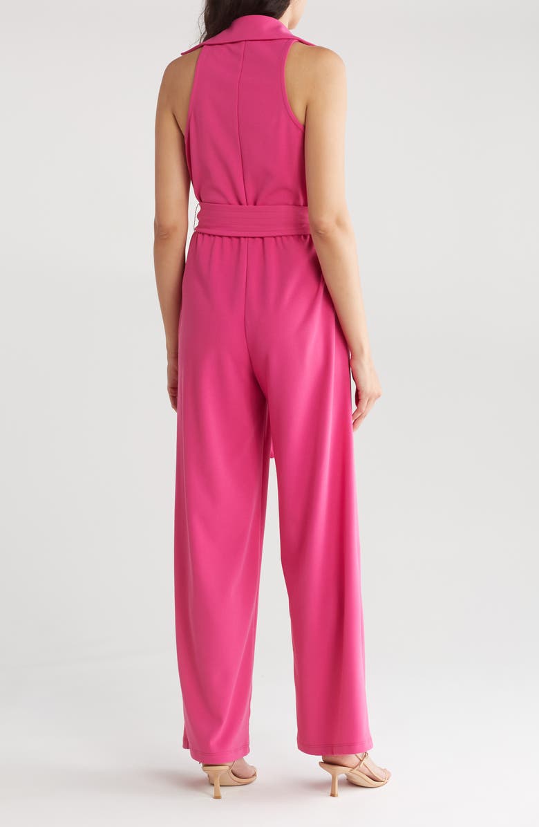 Marina Johnny Collar Jumpsuit, Alternate, color, Fucshia