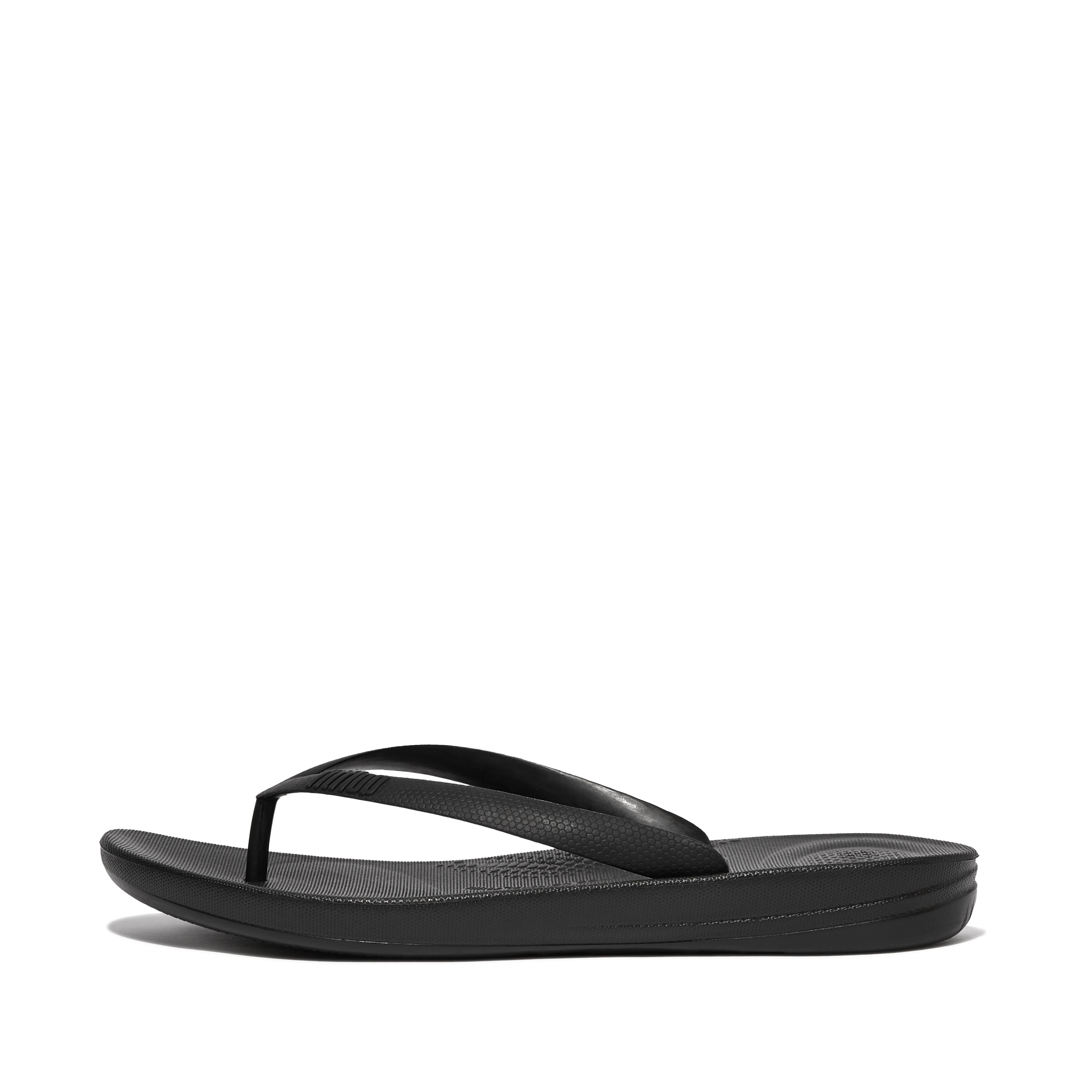 FitFlop Iqushion ergonomic flip-flops, Alternate, color, Black