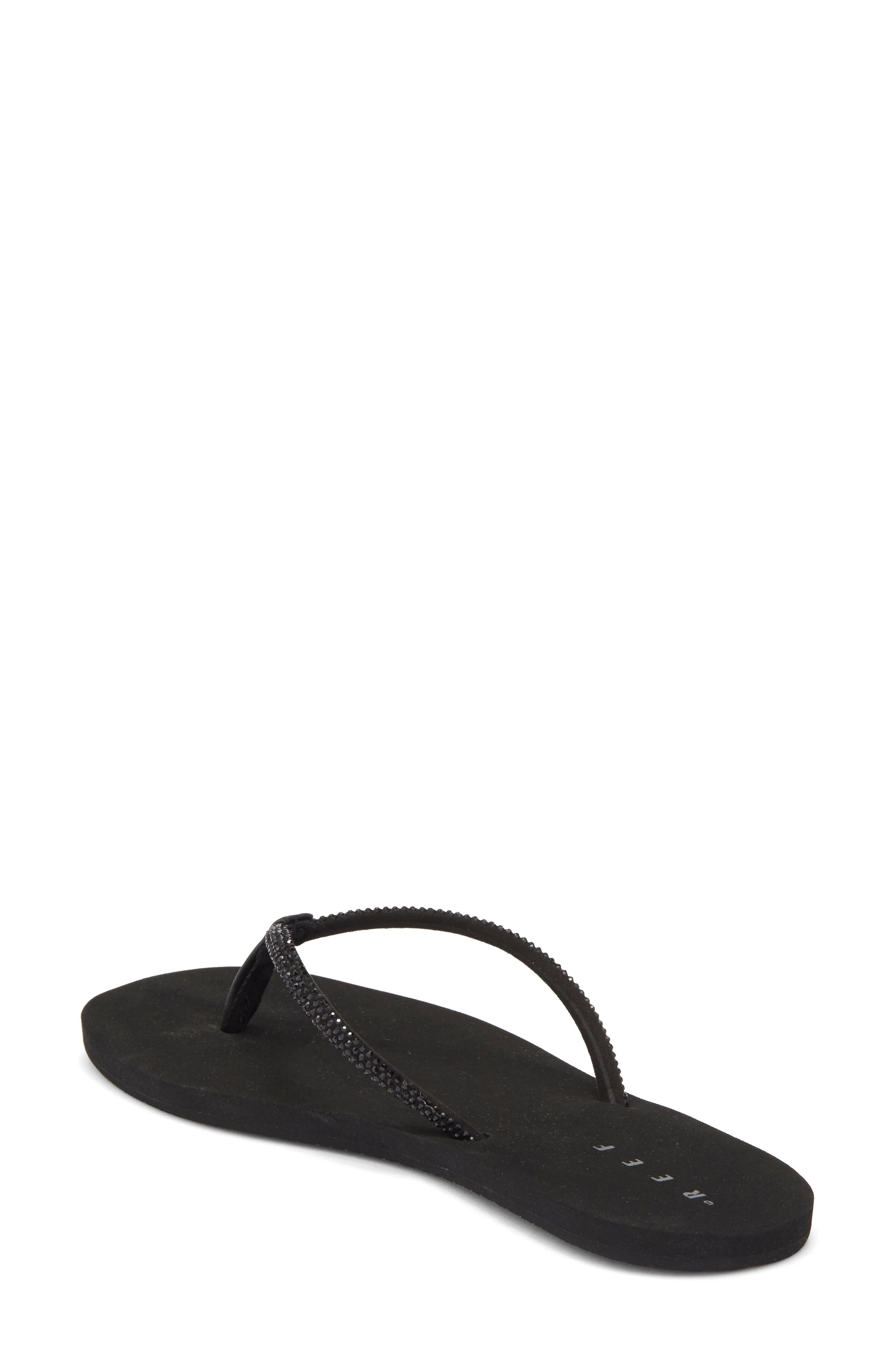 Reef Bliss Bling Fling Flip Flop, Alternate, color, Black