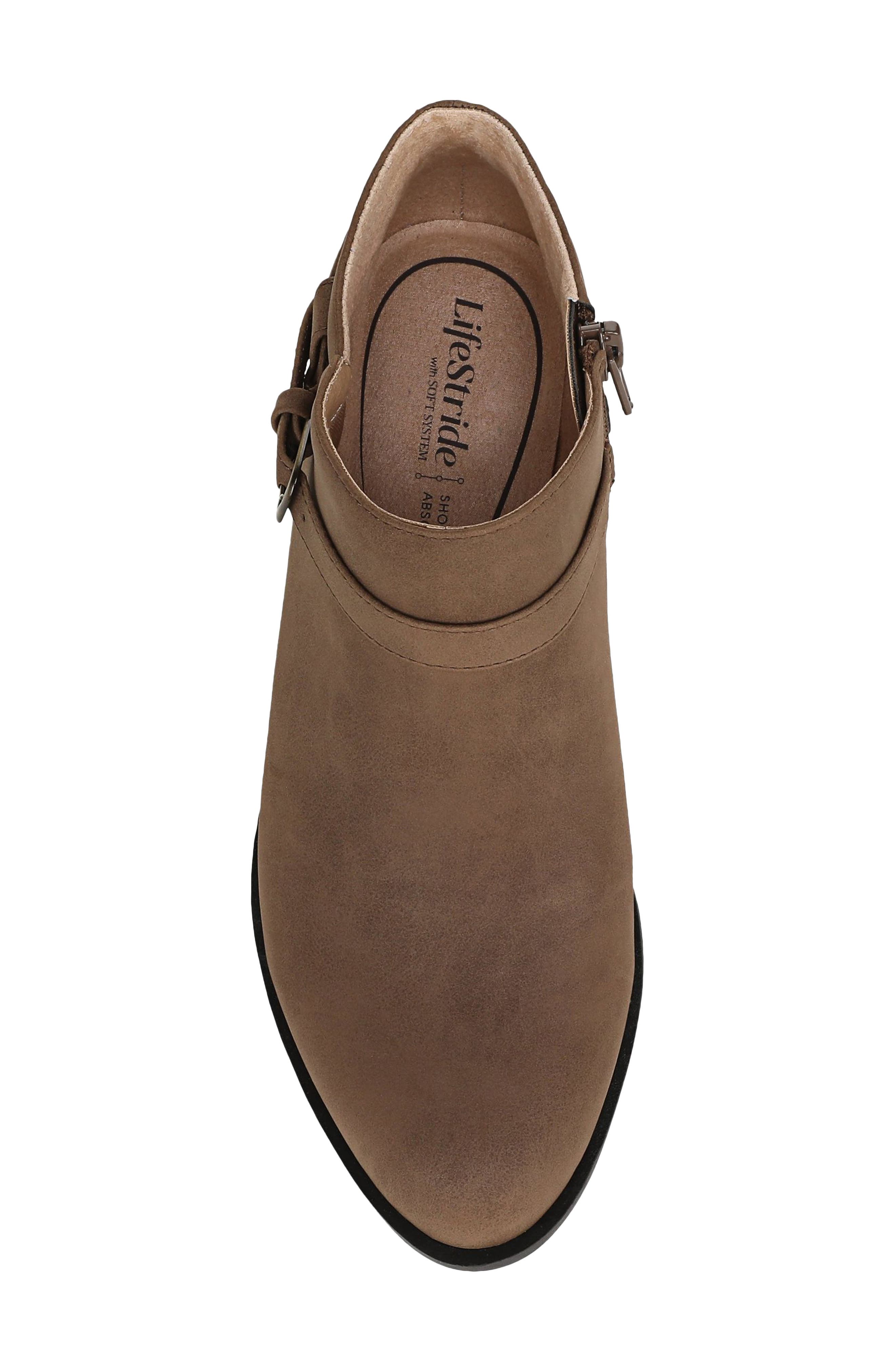 Ada Faux Leather Ankle Bootie, Alternate, color, DK TAUPE