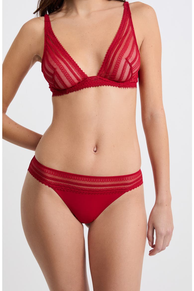 Aura Lace Hipster Briefs, Alternate, color, RED
