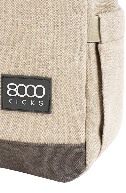 8000kicks Hemp Backpack In Beige/green