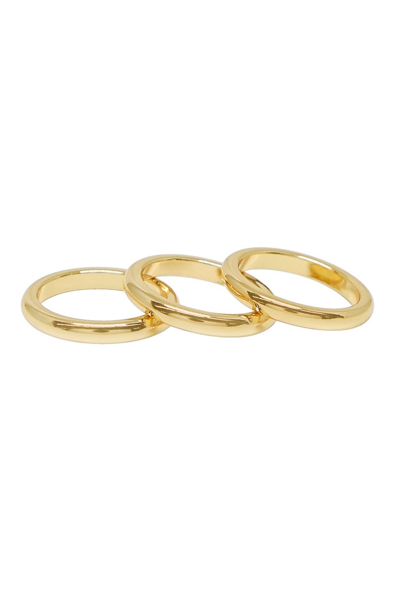 Set of 3 Band Rings, Main, color, GOLD
