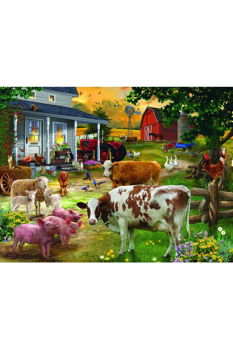Gathering in the Farm Yard 300 piece Jigsaw Puzzle for Adults, Alternate, color, Multicolor