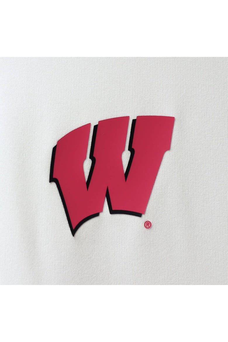 Men's Under Armour White/Red Wisconsin Badgers 2022 Blocked Coaches Performance Polo, Alternate, color, White