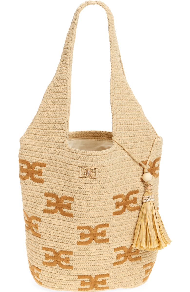 Sam Edelman April North/South Woven Tote Bag, Main, color, Neutral