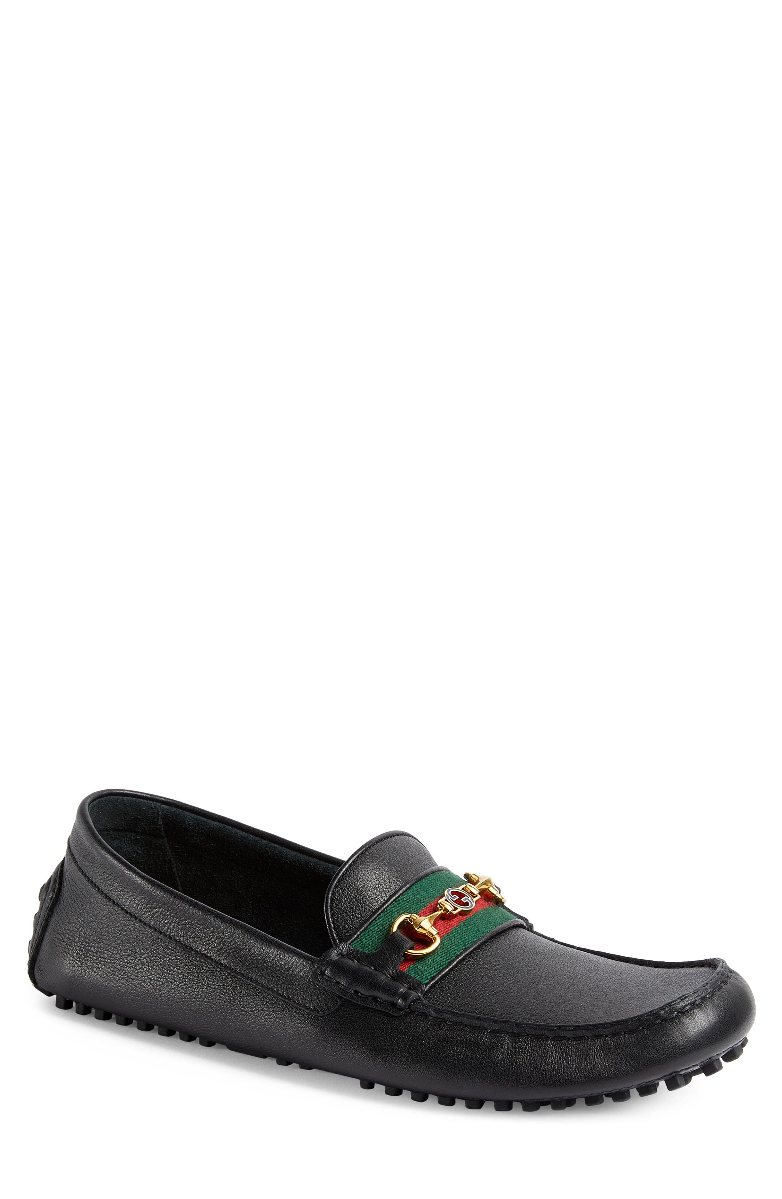 Gucci Ayrton Horsebit Web Driving Loafer, Main, color, 