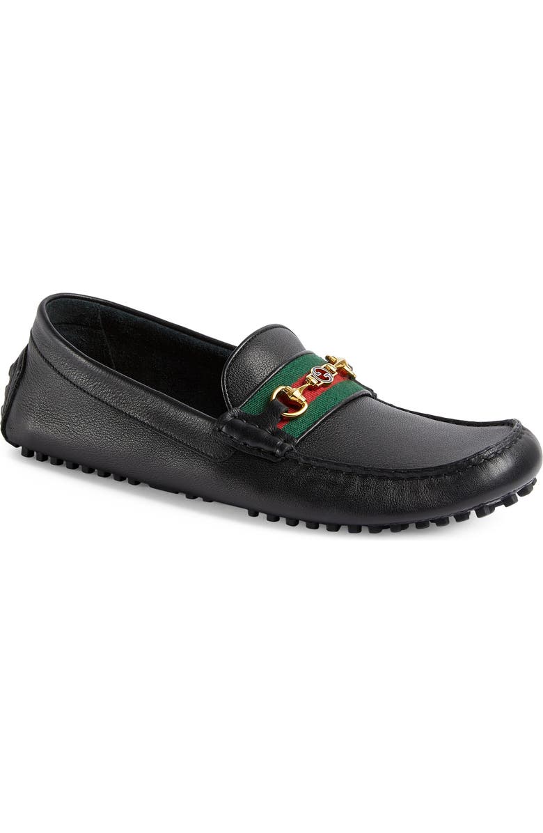 Gucci Ayrton Horsebit Web Driving Loafer, Main, color,