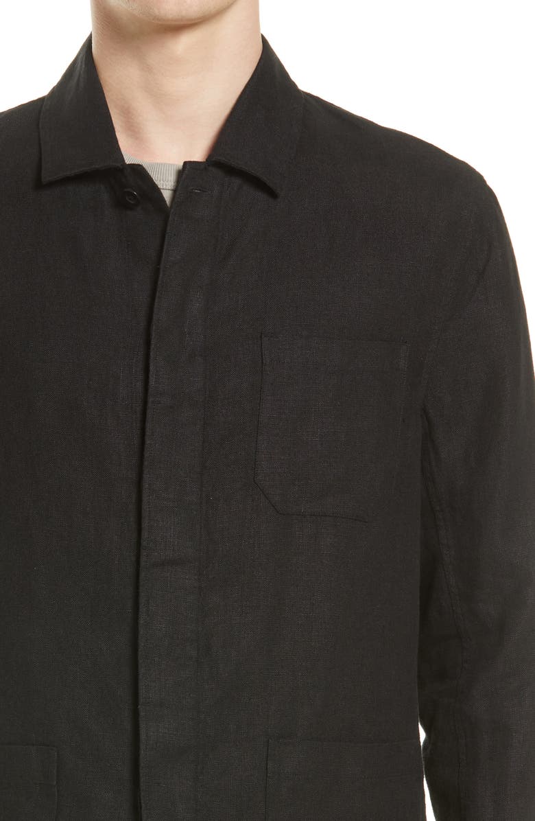 NN07 Men's Oscar Linen Shirt Jacket, Alternate, color, 