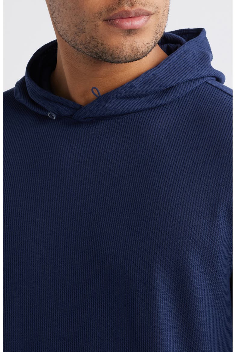 Brinson Waffle Pullover Hoodie, Alternate, color, NAVY