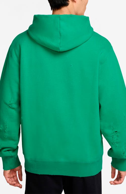 Jordan Rare Air Oversize Distressed Pullover Hoodie In Green