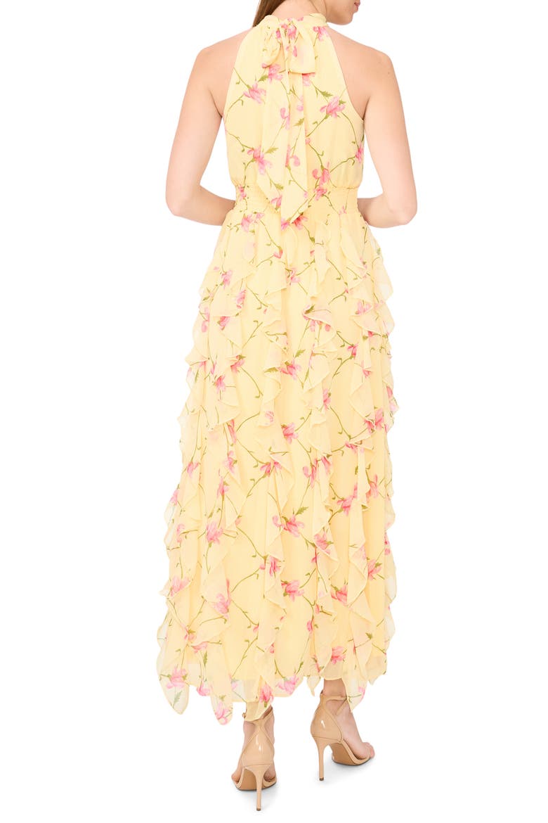 Smocked Maxi Halter Dress, Alternate, color, YELLOW MULTI