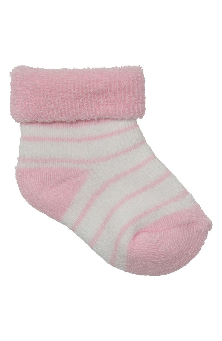 Little Me Cuffed French Terry Socks - Pack of 8, Alternate, color, 