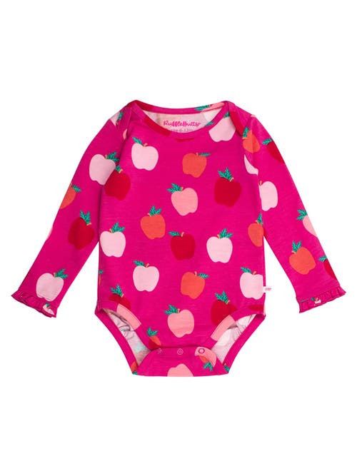 Rufflebutts Baby/toddler Girls Knit Long Sleeve Ruffle Layering Bodysuit In Multi