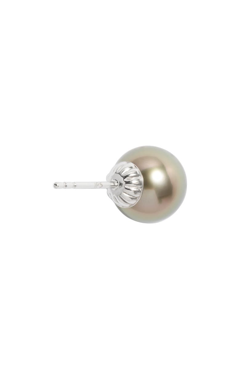 Nordstrom Tahitian Pearl Stud Earrings, Alternate, color, Grey- 14K White Gold