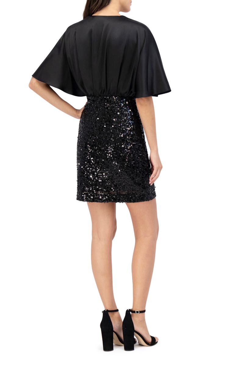 Eliza J Paillettes Sequin Embellished Cocktail Dress, Alternate, color, 