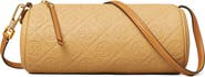 Tory Burch T Monogram Pebble Leather Cylinder Shoulder Bag