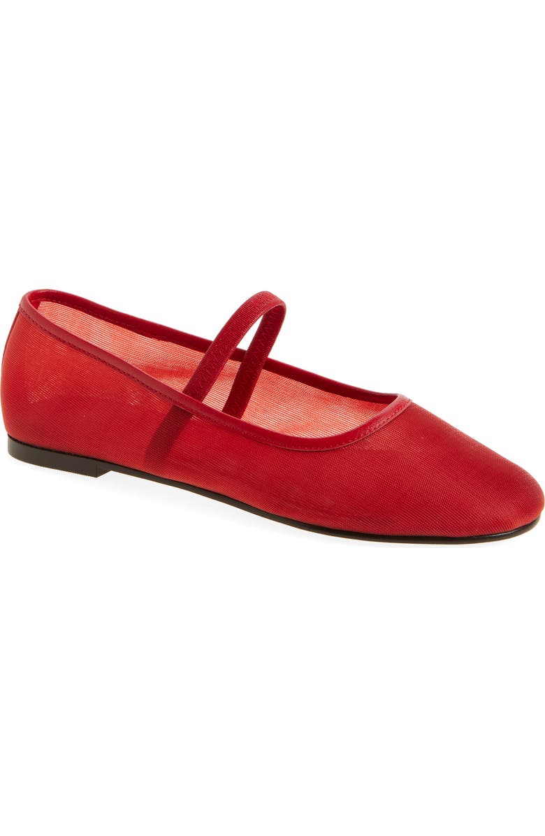Madewell Cosme Mary Jane Flat, Main, color, Bandana Red