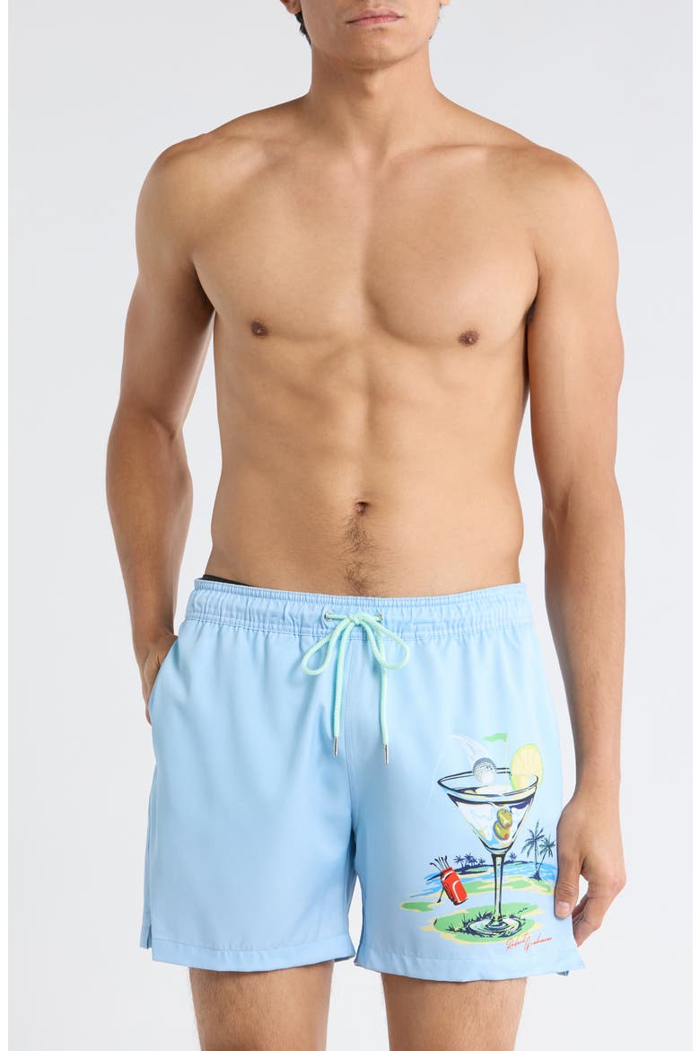 Golf Martini Swim Trunks, Main, color, CRYSTAL BLUE