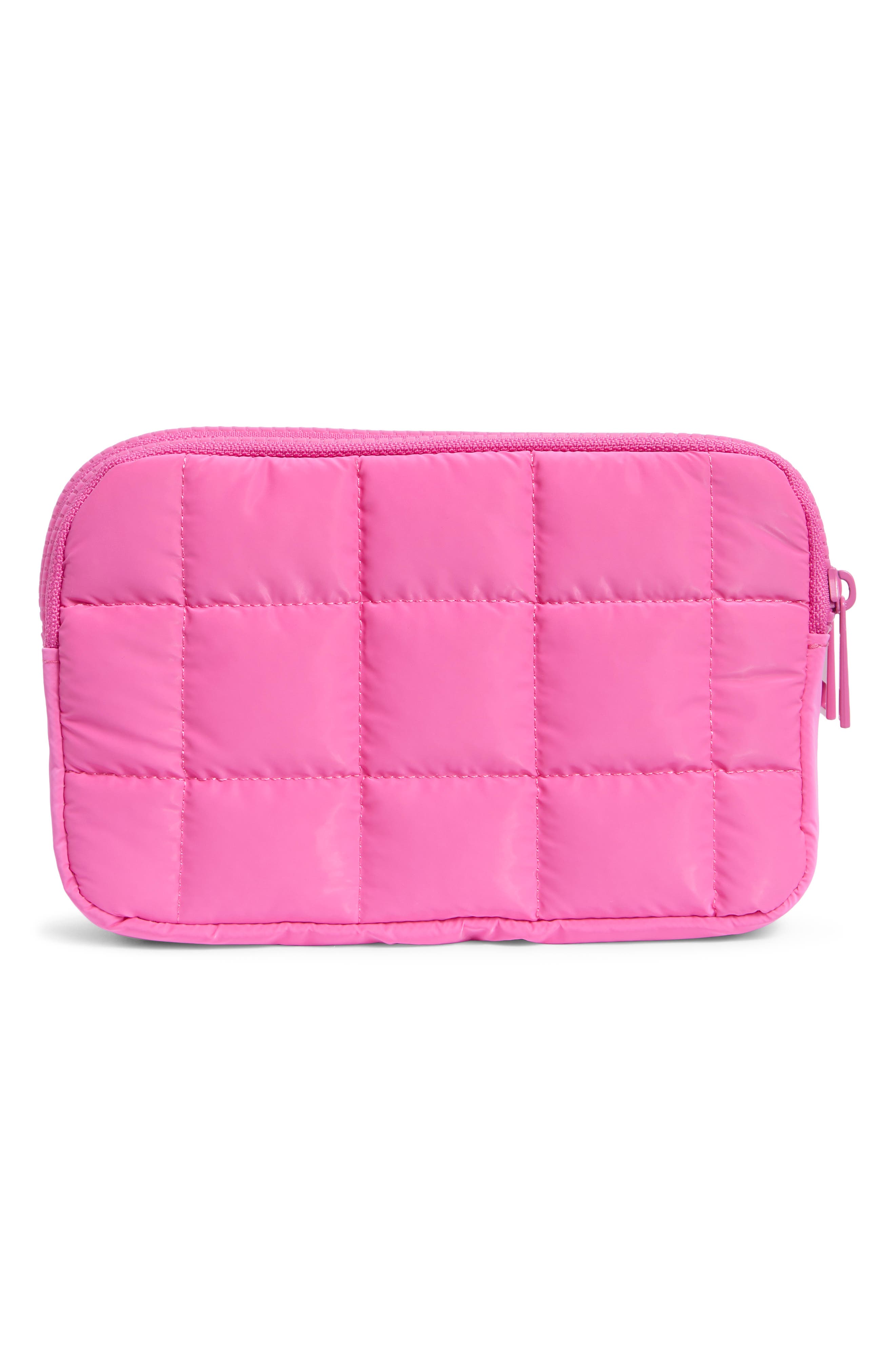 Quilted Pouch, Alternate, color, HOT PINK