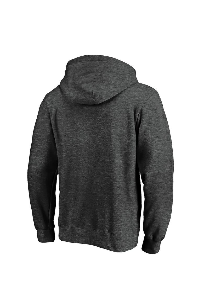 Men's Fanatics Branded Heather Charcoal New Orleans Saints Primary Logo Fitted Pullover Hoodie, Alternate, color, Heather Charcoal