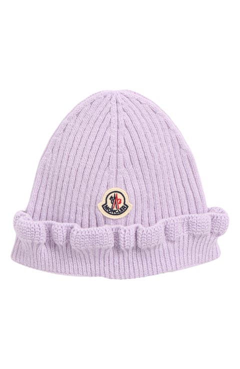 Kids' Ruffle Trim Virgin Wool & Cashmere Beanie