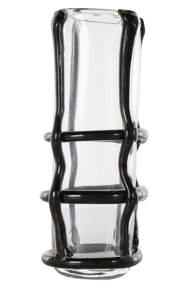 GINGER BIRCH STUDIO Recycled Glass Vase, Alternate, color, Black