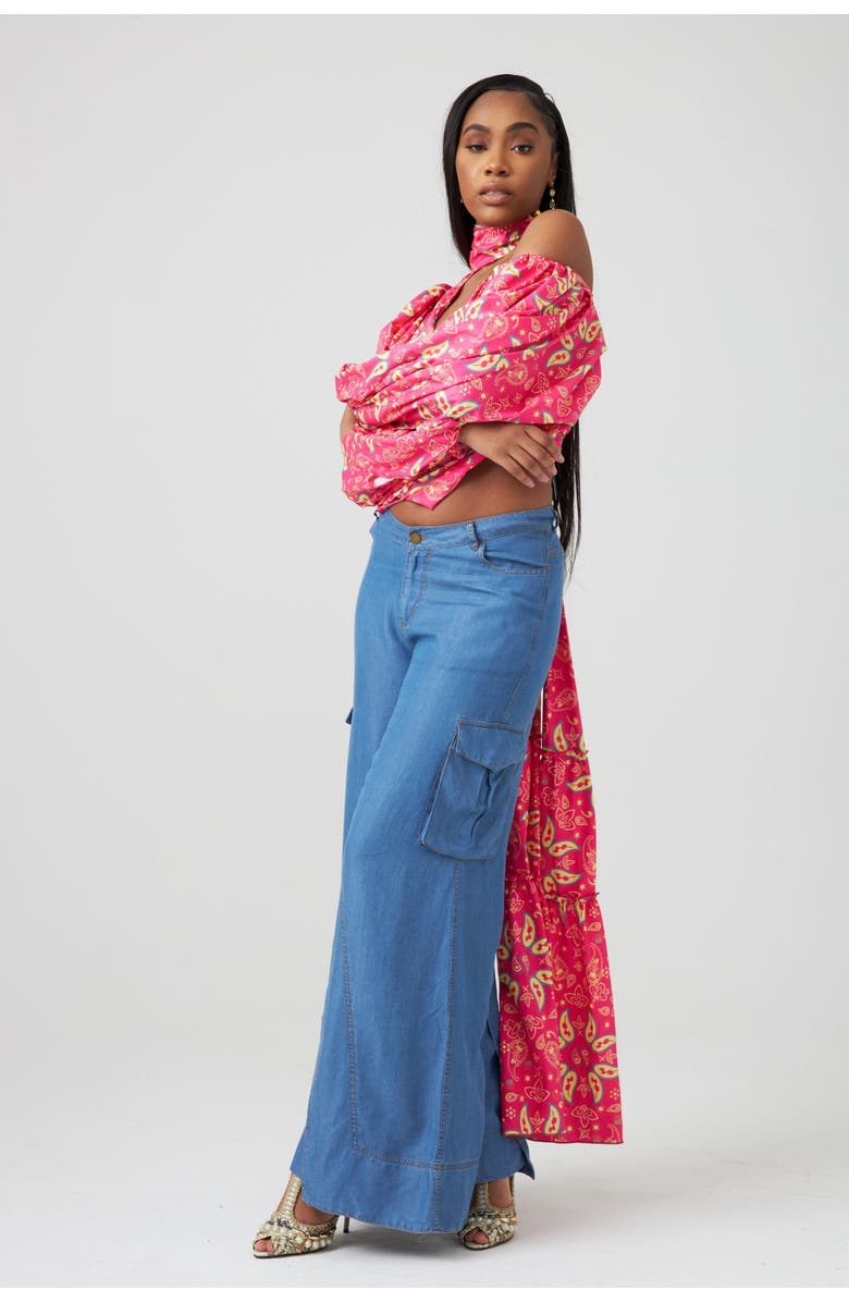 Bohn Jsell Persephone Wrap Top, Alternate, color, Pink