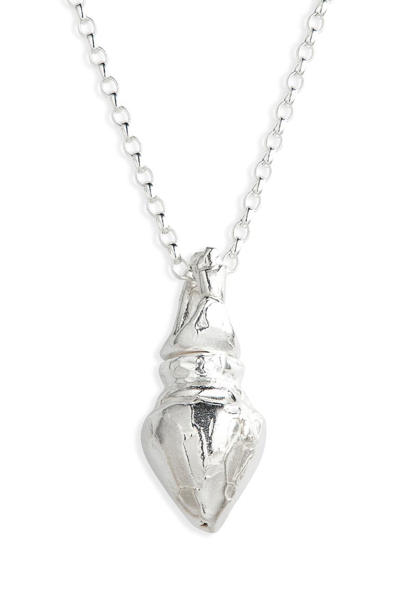 The Vessel of Offerings Recycled Sterling Silver Pendant Necklace, Main, color, SILVER