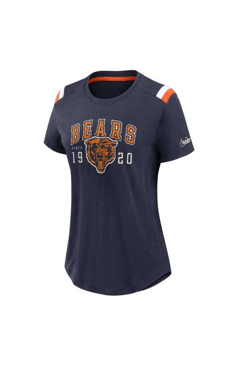 Nike Women's Nike  Navy Chicago Bears Historic Slub Fashion T-Shirt, Alternate, color, Navy