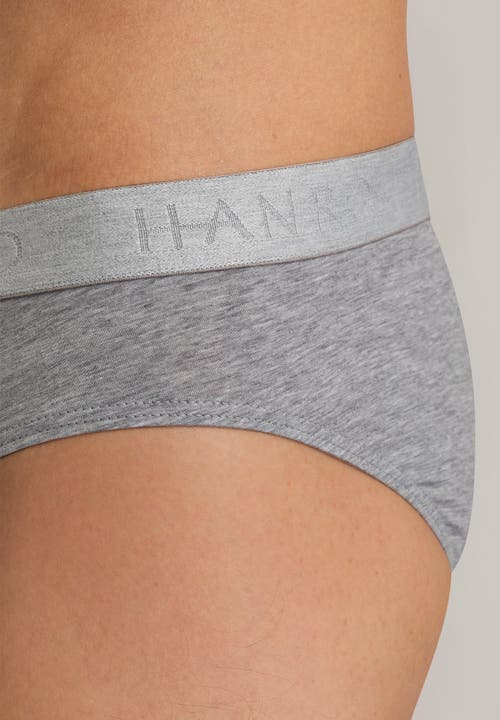 Hanro Cotton Essentials Brief 2pk In Light Melange