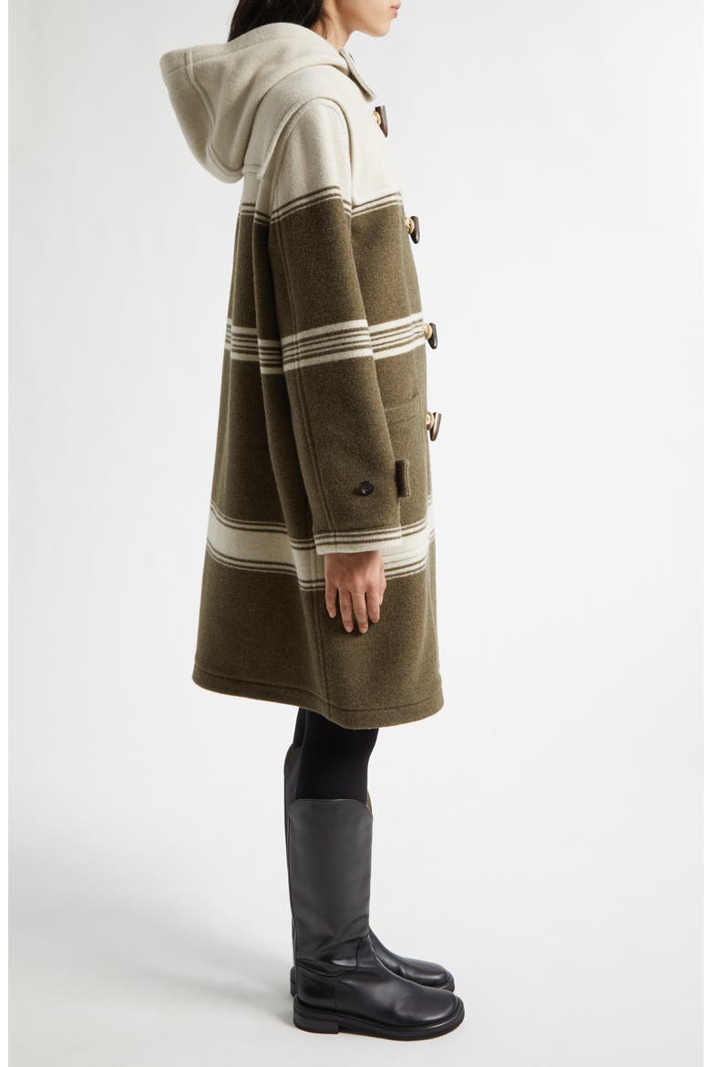 Evie Duffle Coat, Alternate, color, SCOUT GREEN IP STRPE