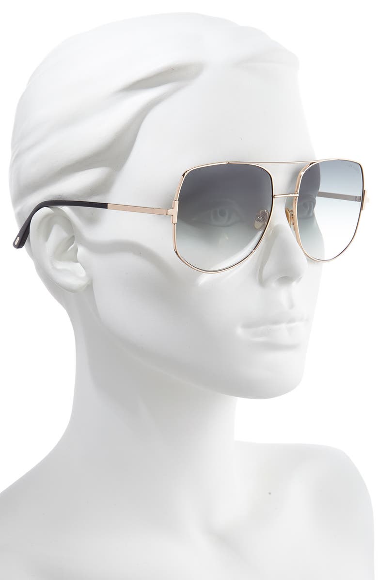 Lennox 62mm Oversize Aviator Sunglasses