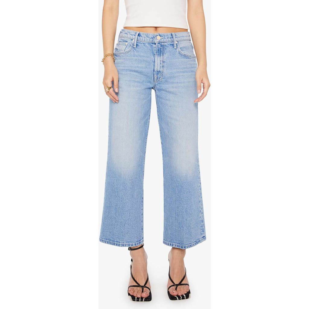 Mother Lil' Maven Mid Rise Ankle Wide Leg Jeans In Blue