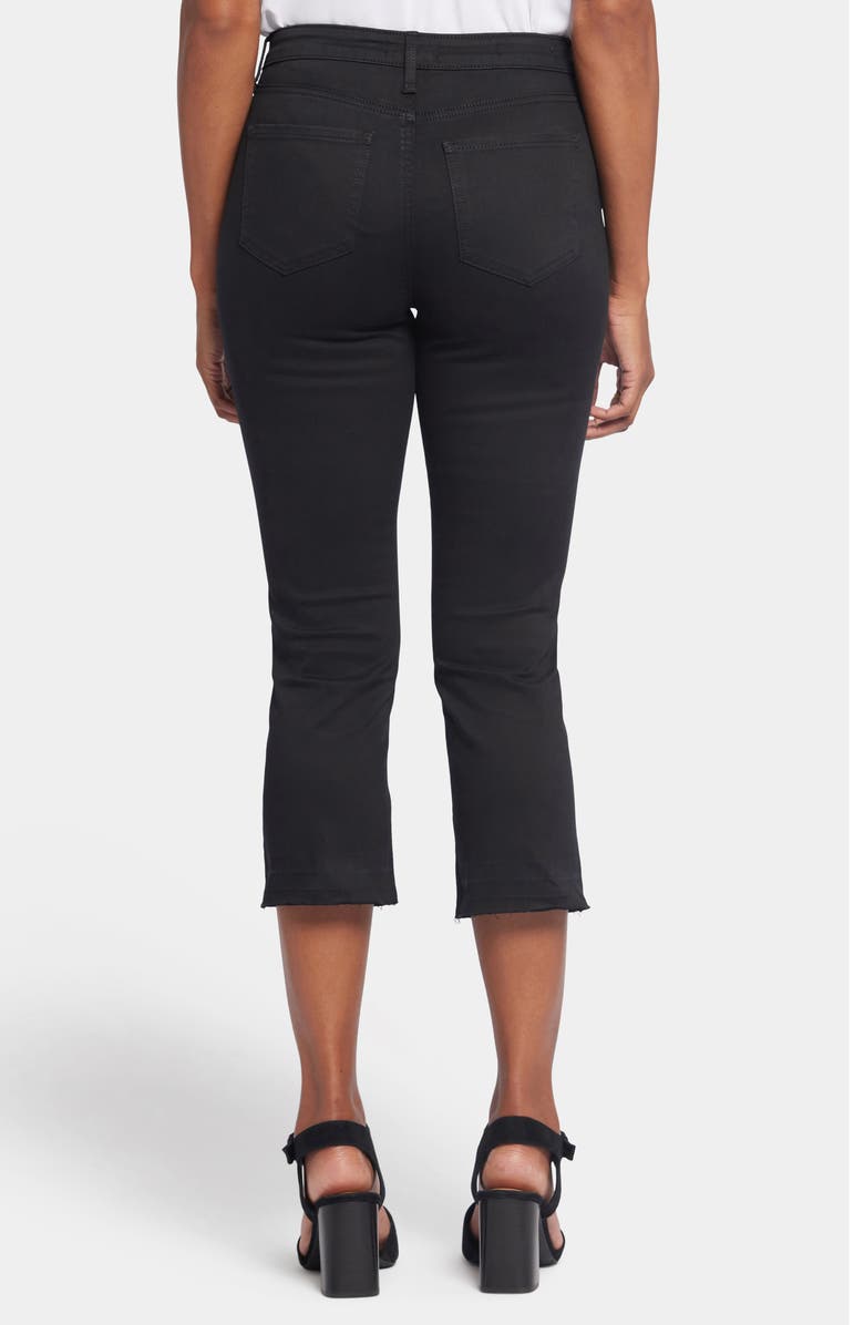 NYDJ Chloe Frayed Hems Crop Jeans, Alternate, color, Black